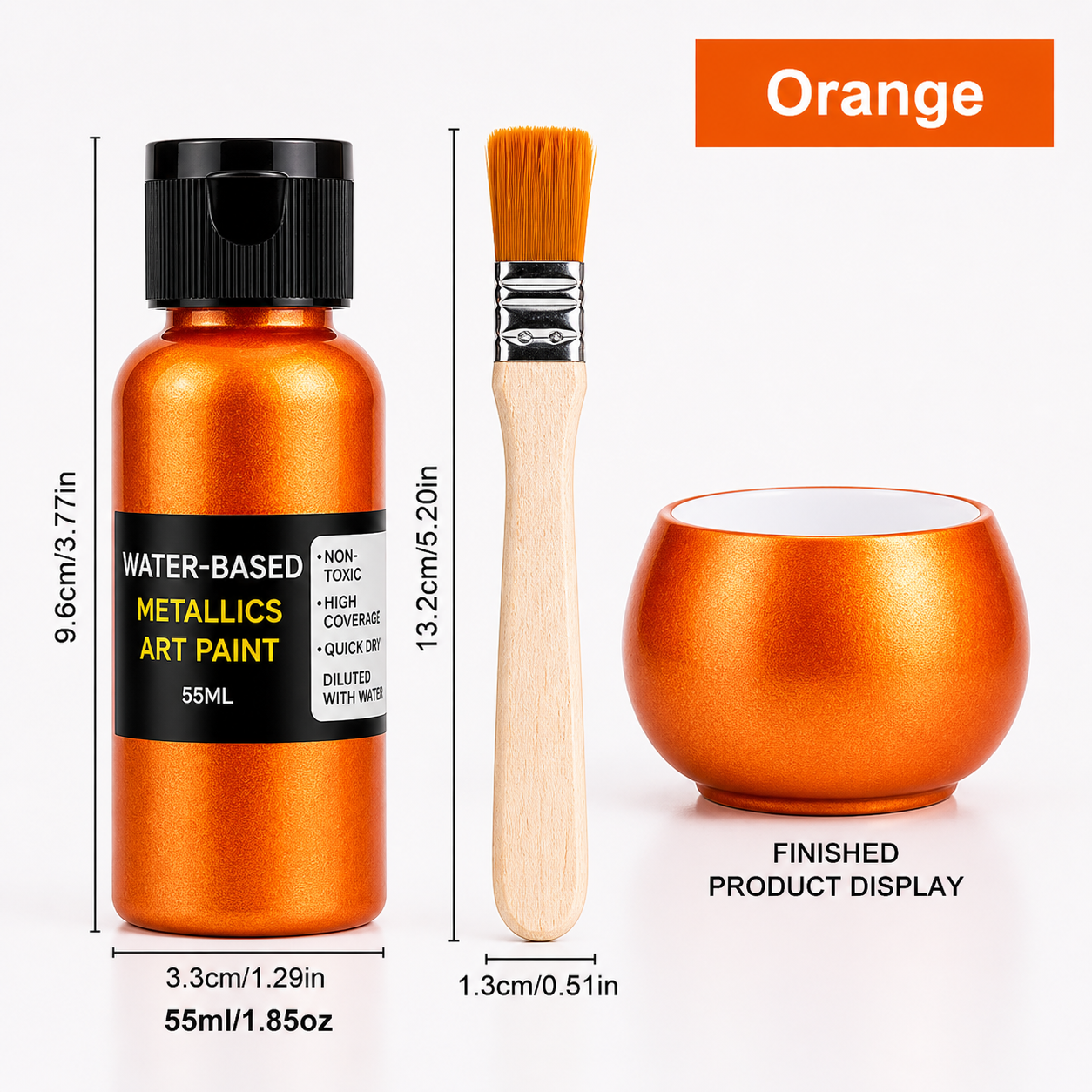 Orange Metallic Paint