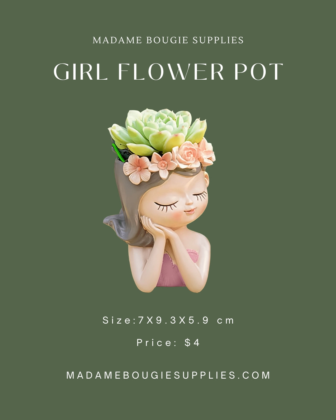 Girl Flower Pot #406