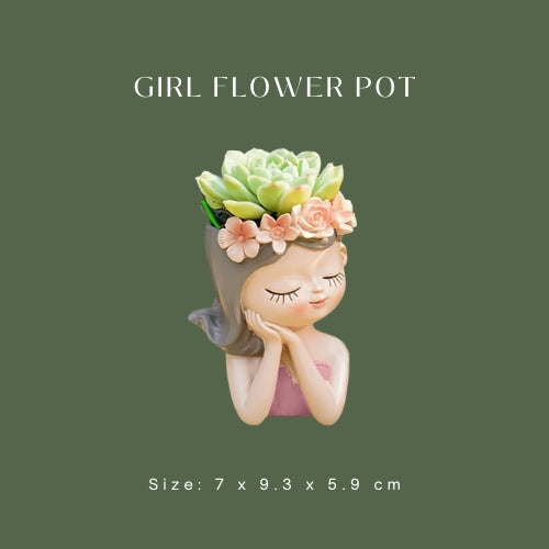 Girl Flower Pot