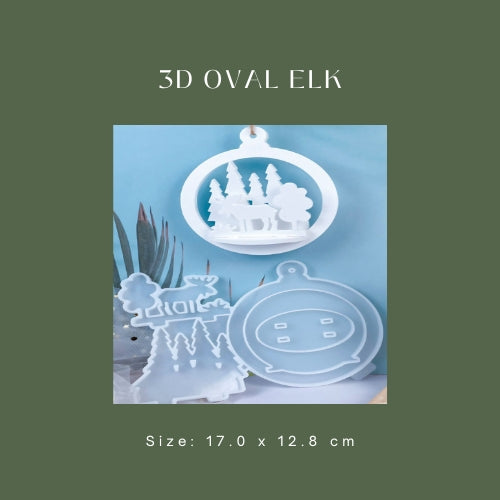 3D Oval Elk