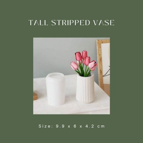 Tall Stripped Vase