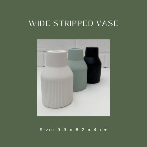 Wide Stripped Vase