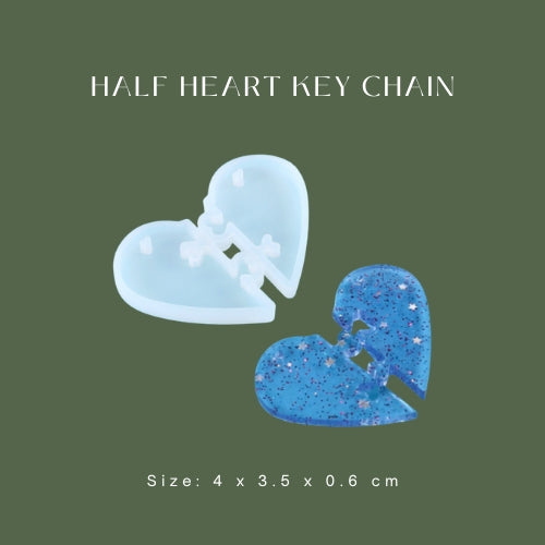 Half Heart Key Chain