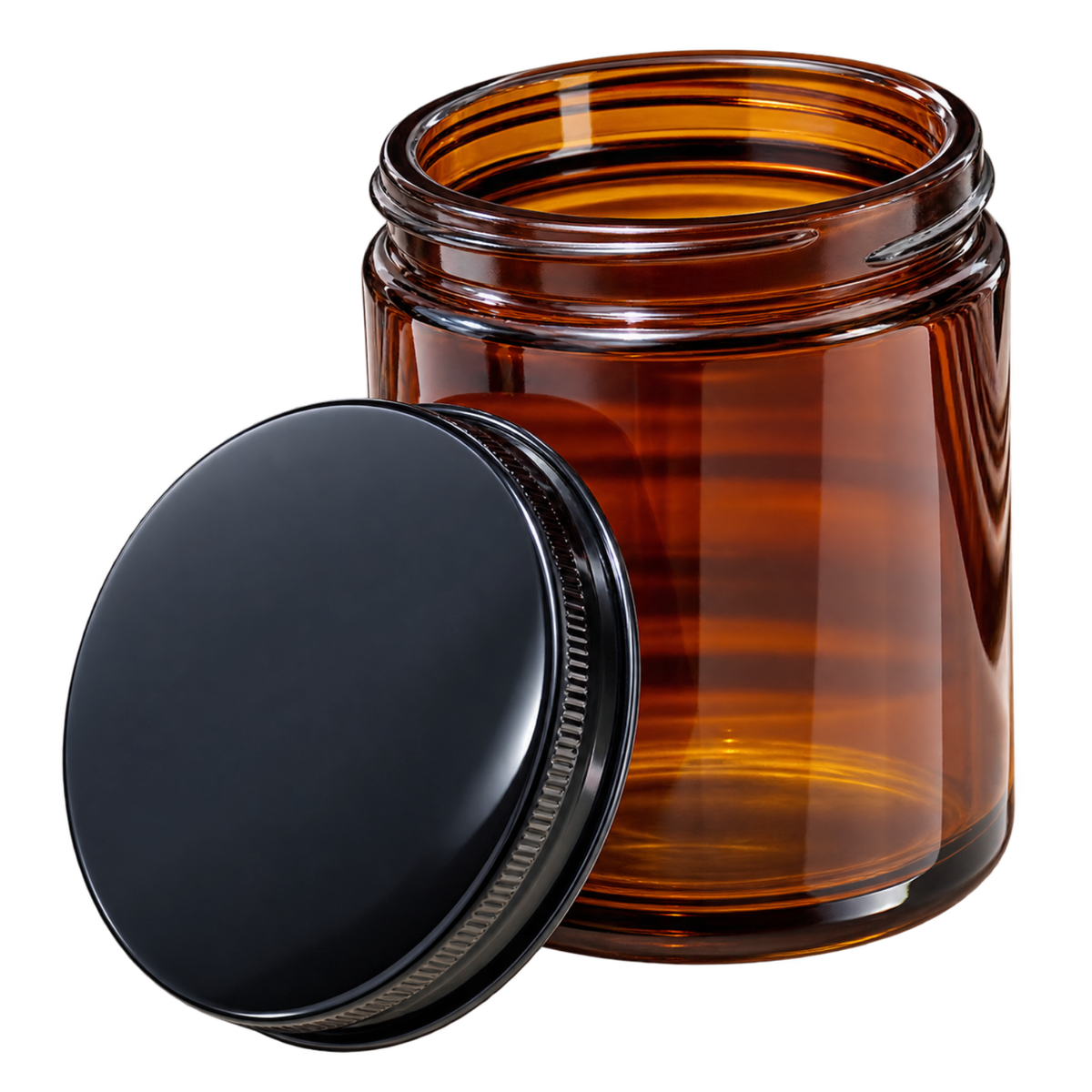 Amber Glass Jar