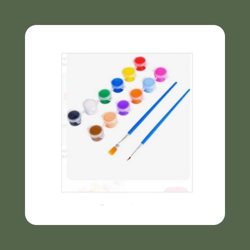 Paint Set (12 colors, 2 brushes)