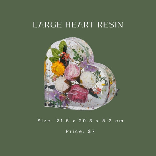 Large Heart Resin