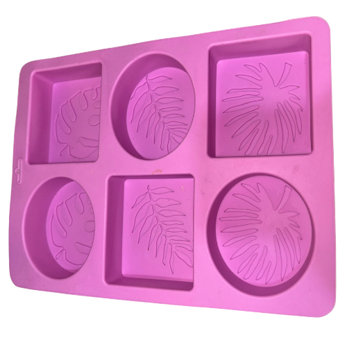 Tropical Leaves Geometric Silicone Mold – 6 Cavities (JA)