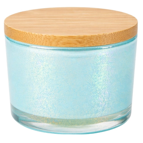 Blue Rainbow Jar with Bamboo Lid