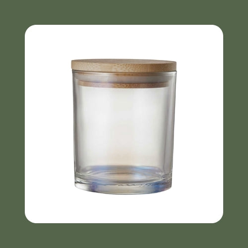 Transparent Jar with Bamboo Lid 220 mL