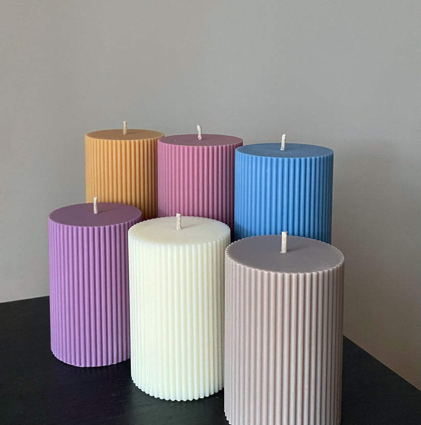 Acrylic Stripped Cylinder Flat Top #9