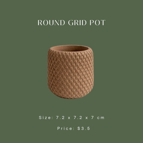 Round Grid Pot