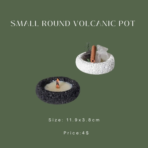 Small Round Volcanic Pot