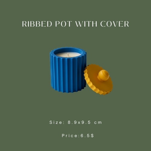 Ribbed Pot with Cover
