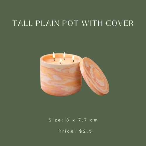 Tall Plain Pot with Cover