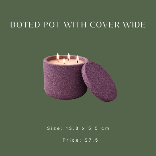 Dotted Pot with Cover (Wide)