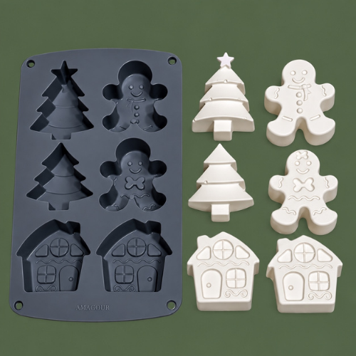 Christmas Shapes 6 Cavities