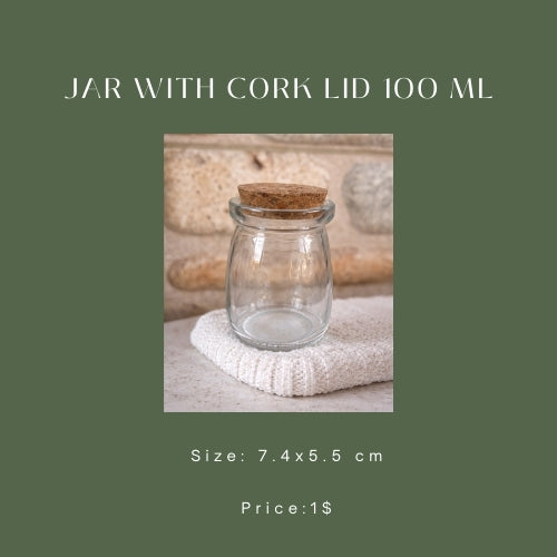 Jar with Cork Lid 100 ml