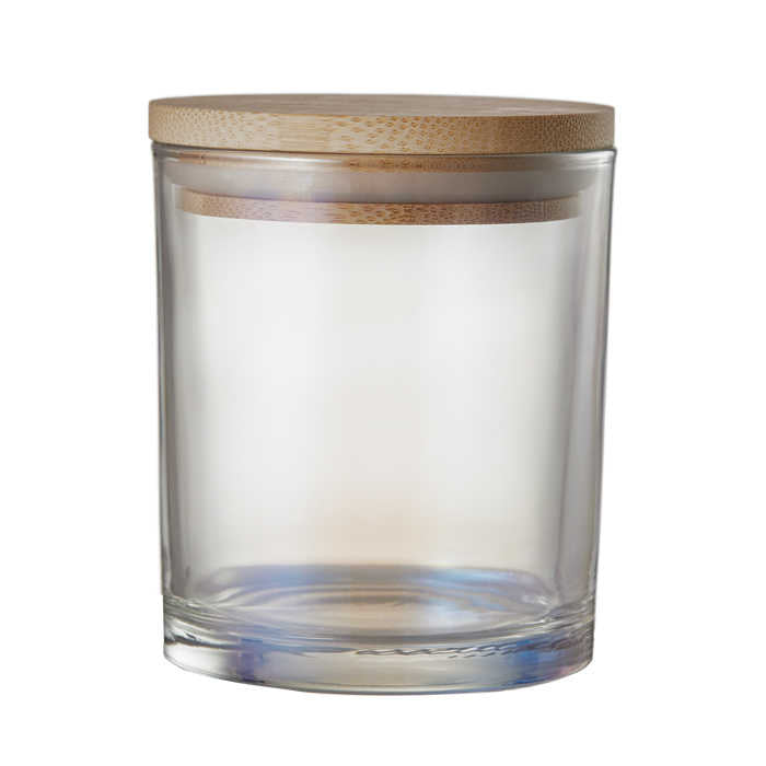 Transparent Jar with Bamboo Lid