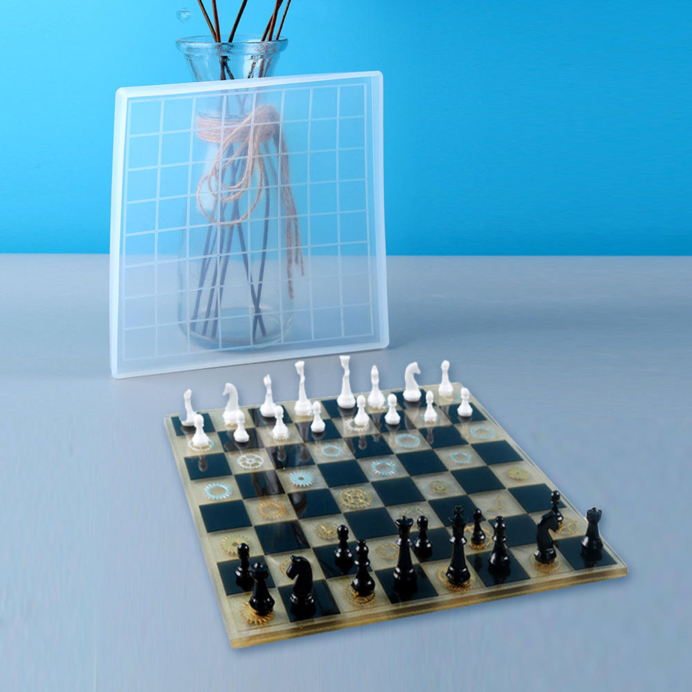 Chess Board with 12 Chess Pieces