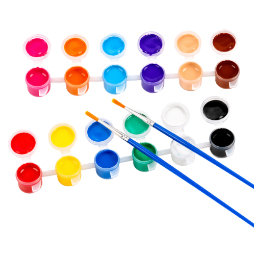 Paint Set (12 colors, 2 brushes)