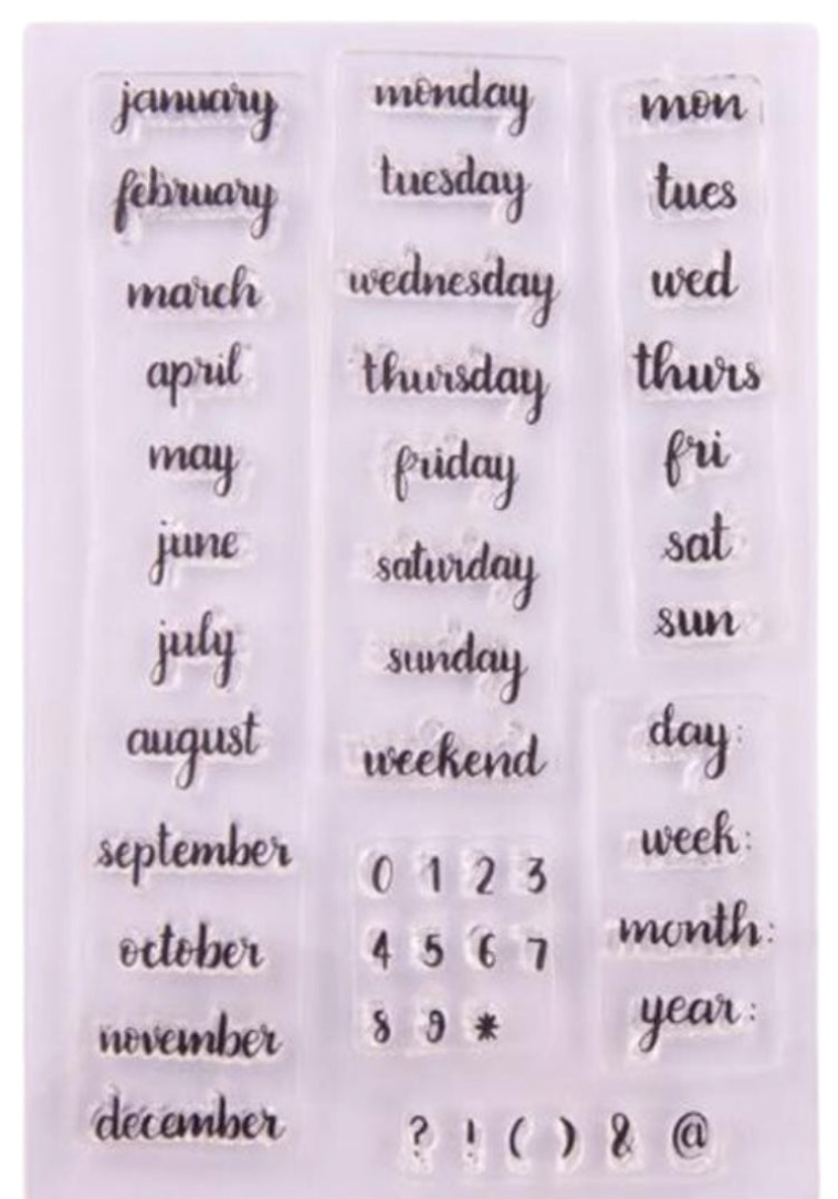 Months, Days and Years Stamp – Madame Bougie Supplies