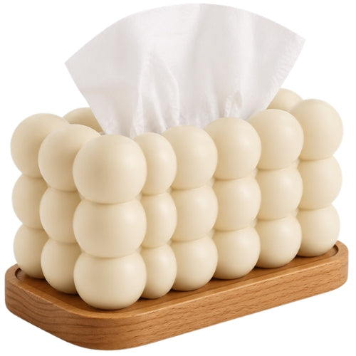 Tissue Box with Wood Holder