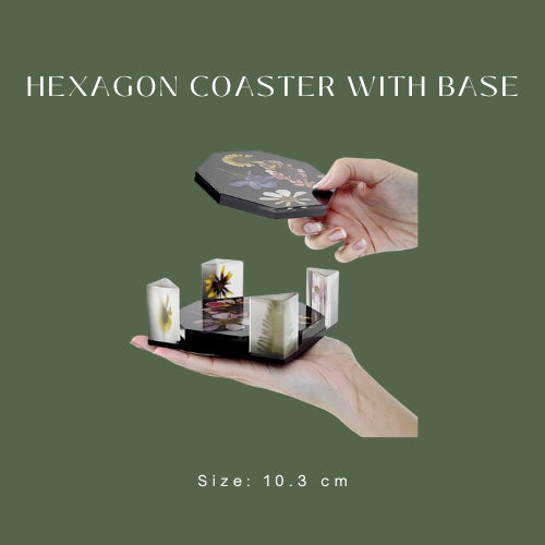 Hexagon Coaster with Base
