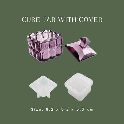 Cube Jar with Cover