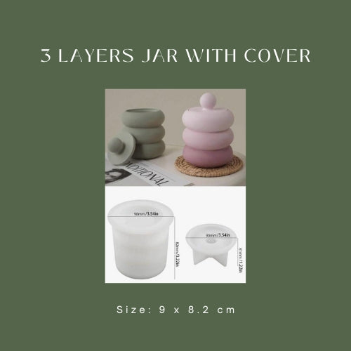 3 Layers Jar With Cover