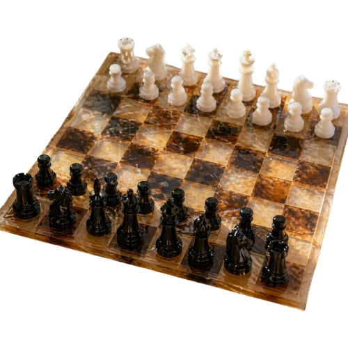 Chess Board with 12 Chess Pieces