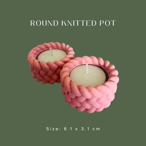 Round Knitted Pot