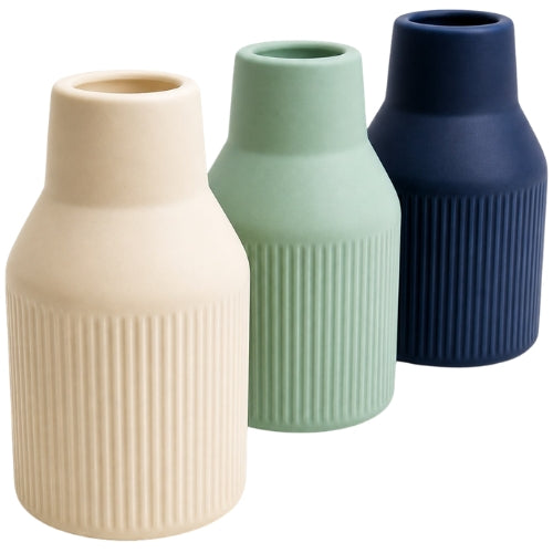 Wide Stripped Vase