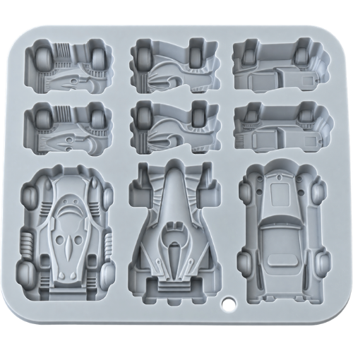 Mini Racing Cars Silicone Mold – 9 Cavities (JA)