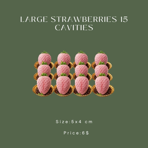 Large Strawberries 15 Cavities