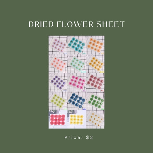 Dried Pressed Flower Sheet